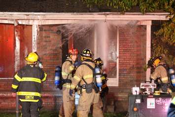 Crews respond to a fire at 750 Indian Rd., November 2, 2015. (Photo by Jason Viau)