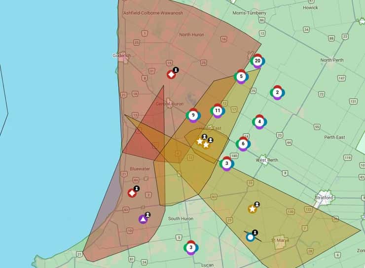 Screen shot of September 24, 2026 power outage, courtesy of Hydro One. 