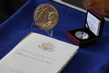 Local World War II veteran Ralph Mayville speaks with reporters on February 6, 2015 about receiving the Congressional Gold Medal. (Photo by Jason Viau)