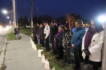 The luminary ceremony at the Chatham-Kent Women's Centre. November 30, 2016. (Photo by Natalia Vega)