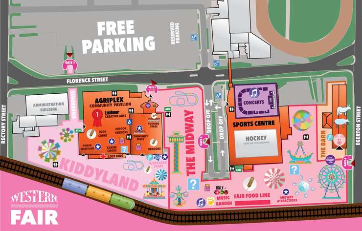 Map of the Western Fair 2023 (Image courtesy of the Western Fair District via X)