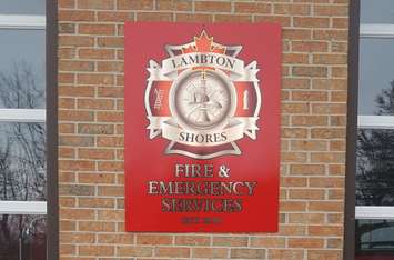 Lambton Shores Fire and Emergency Services sign. Image courtesy of the Lambton Shores Facebook page.