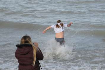 Max Major Lake Huron polar plunge Jan. 9, 2021 (Photo courtesy of   Lou Sprenger)