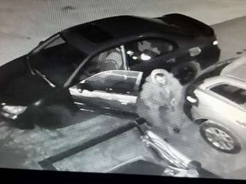 Tecumseh provincial police need the public's help to identify a suspect who allegedly stole vehicle parts from a business. (Photo courtesy of OPP)