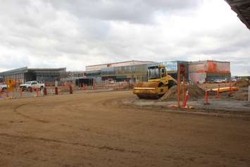 Construction site of the Canadian Port of Entry at the Gordie Howe International Bridge,  February 15, 2023. (Photo by Maureen Revait) 
