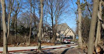 Fire caused major damage to a Lakeshore Rd. home Jan. 14, 2017 (Photo by Dave Dentinger)