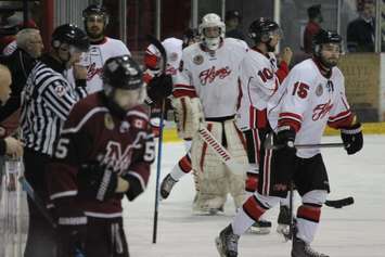 The Chatham Maroons take on the Leamington Flyers, March 24, 2016. (Photo by Matt Weverink)