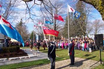 Mount Forest Cenotaph - Remembrance Day (photo Campbell Cork)