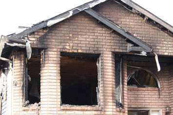 Windsor fire crews respond to a blaze at 4183 Spago Cres. at 1am on November 29, 2014. (Photo by Jason Viau)