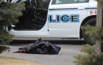 The scene of a police shooting near Wyandotte St. and Goyeau St. in downtown Windsor, March 21, 2018. (Photo by Maureen Revait) 