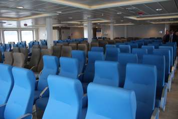 The forward compartment of the Pelee Islander II is seen on April 5, 2019. Photo by Mark Brown/Blackburn News.