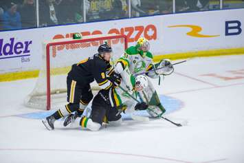The Sarnia Sting host the London Knights in Game four of the Western Conference final. May 3, 2023 (Metcalfe Photography)