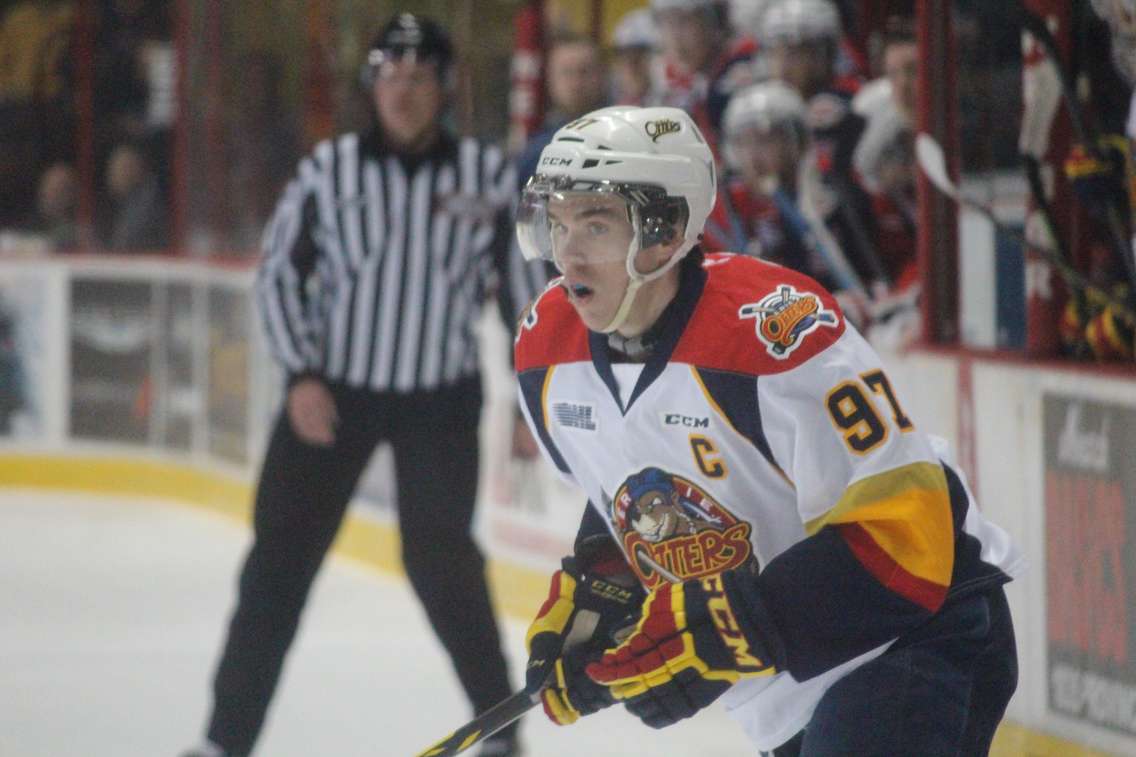 Erie Otter center Connor McDavid plays the Windsor Spitfires, March 19, 2015. (Photo by Jason Viau)