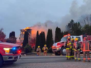 Structure fire on Pain Court Line. December 16, 2020. (Photo by Allanah Wills).