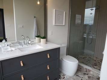 A bathroom at the Millstone Dream Home  on  Silver Creek Circle. (Photo by Miranda Chant, Blackburn News) 