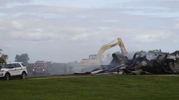 Fire at Franz Turkey Farm in Petrolia.  September 19, 2018 Photo by Melanie Irwin