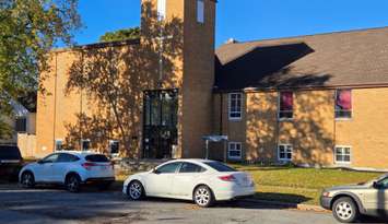 The overflow shelter at the former Laurel-Lea St. Matthew's Presbyterian Church on Exmouth Street in Sarnia (Blackburn Media Photo by Josh Boyce)