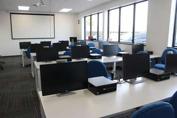 The work space at the new YA Canada facility at 730 Richmond St. in Chatham. September 8, 2016. (Photo by Jake Kislinsky)
