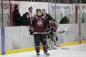 The Chatham Maroons take on the Leamington Flyers, March 24, 2016. (Photo by Matt Weverink)