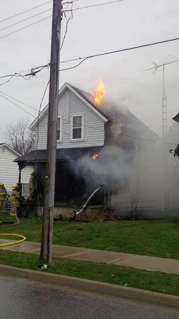 A House Fire In Petrolia April 6/16 (Photo Courtesy of Lambton OPP)