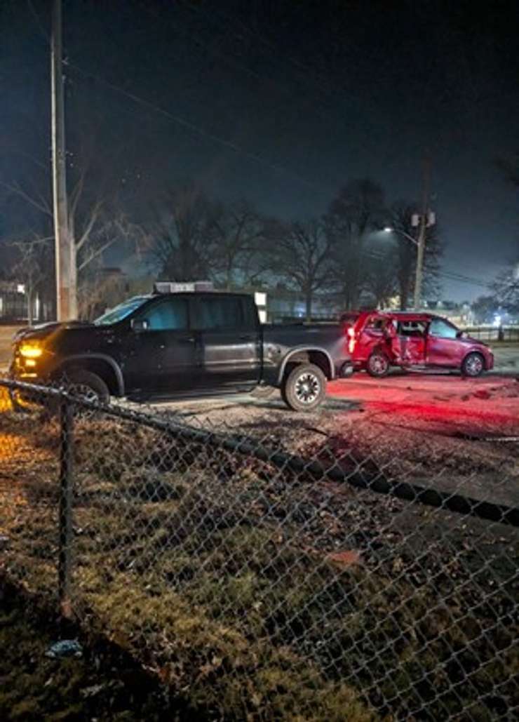 Collision on Murphy Road (Image courtesy of the Sarnia Police Service)