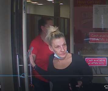 Chatham-Kent police are looking to identify this woman in connection with a fraud investigation. (Photo courtesy of Chatham-Kent police)