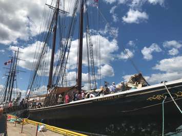 Bluenose II at Sarnia Harbour  Tall Ships Festival Aug. 2019 (BlackburnNews.com photo by Melanie Irwin)