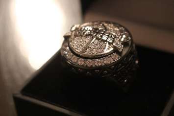 The Windsor Express NLB of Canada championship ring for the 2014/2015 season. (Photo by Ricardo Veneza)
