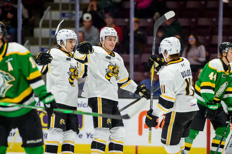 London Knights at Sarnia Sting, October 21, 2026. Photo by Metcalfe Photography. 