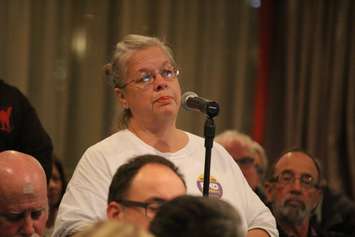 Residents ask questions regarding plans for a new regional hospital at a townhall meeting at Windsor's Waterfront Hotel put on by the Downtown Windsor BIA on November 11, 2015. (Photo by Ricardo Veneza)