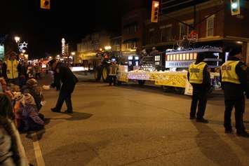 Local residents line the streets of Downtown Chatham during the Santa Clause Parade, November 20, 2015. (Photo by Ricardo Veneza)