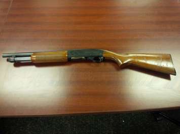 Photo of a shotgun London police say they seized from a home on Brydges St. Photo courtesy of London police. 