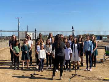 Students from the current Gregory A. Hogan Catholic School choir. October 5, 2022 (Photo by Melanie Irwin)