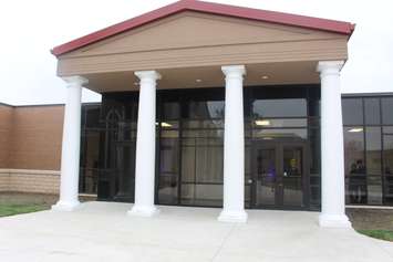 The main entrance of the Hellenic Cultural Centre in Windsor, May 11, 2018. Photo by Mark Brown/Blackburn News.