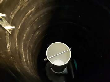 The inside of some of the pipe used in contour tile drainage at a demonstration site near Clinton. (Submitted photo)