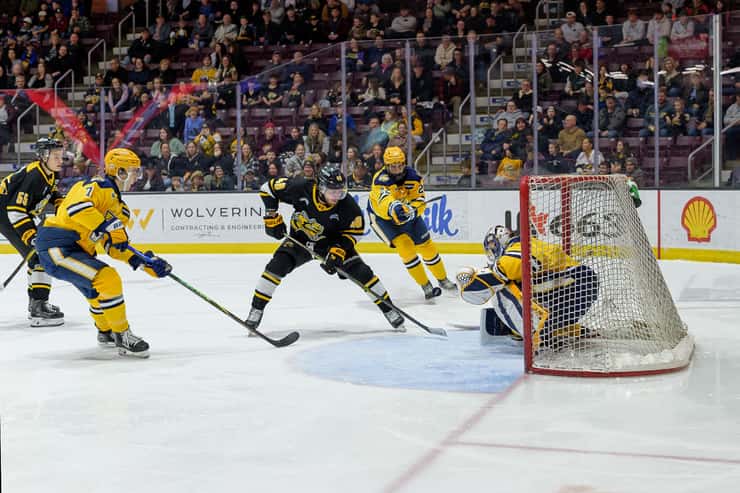 Erie Otters at Sarnia Sting, March 18, 2026. Photo by Metcalfe Photography. 
