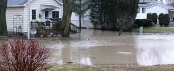 Siskind Court in Chatham has been closed due to flooding. February 7, 2019. (Photo by Greg Higgins)