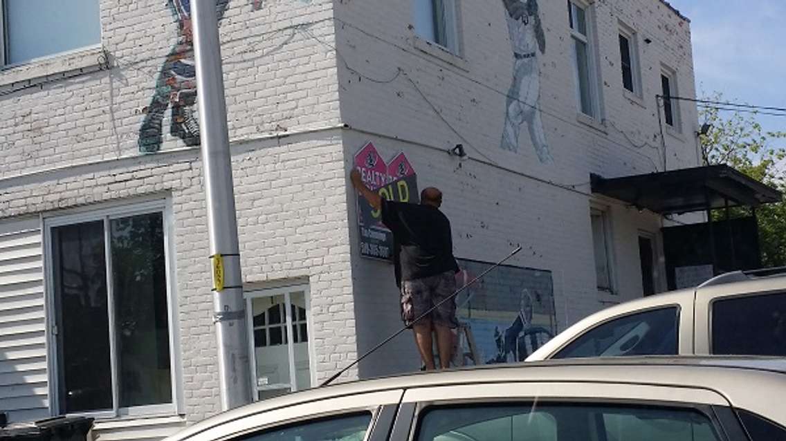 A "Sold" sign goes up at Chatham's Montreal House, August 20, 2016 (Photo by Jake Kislinsky)