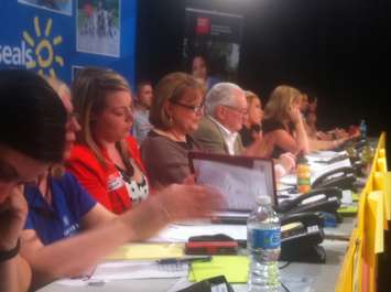 Local media personalities, corporate sponsors and Easter Seals alumni helped to raise funds during the 32nd annual Easter Seals Telethon in Windsor-Essex, April 12, 2015. (Photo by Adelle Loiselle)