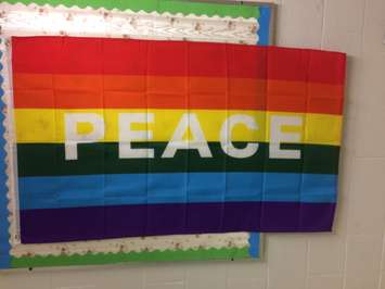 Hillcrest Central School Gay Pride display.