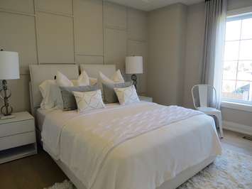A bedroom inside the Dream Lottery dream home at 1761 Upper West Ave. in London. (Photo by Miranda Chant, Blackburn News)