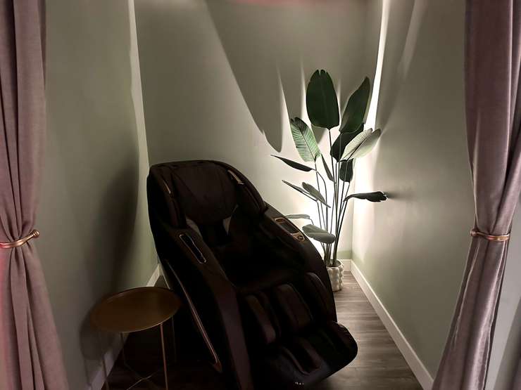 A massage chair at Sage Spa. August, 2023 (Photo courtesy of Monika Poell)