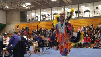 Lambton College's 26th annual Pow Wow in the college gymnasium. April 5, 2018. (Photo by Colin Gowdy, Blackburn News)