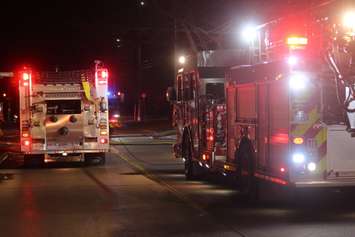 Emergency vehicles light up Richmond St in Walkerville, Windsor on April 1, 2018. Photo by Mark Brown/Blackburn News.
