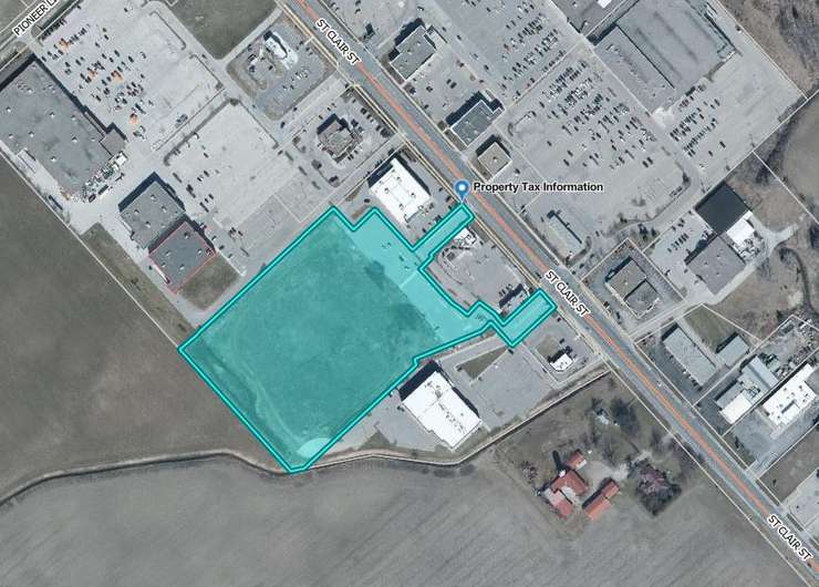 The site for a proposed multi-unit housing project at 770 St. Clair Street in Chatham. (Photo provided by the Municipality of Chatham-Kent)