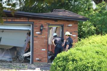 The remains of a Bradley home after a massive house fire, July 13, 2016 (Photo by Jake Kislinsky)