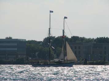 Tall ship  travels up the St. Clair River. (July 12, 2016) Photo submitted by Laura Austin