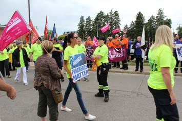 Paramedics protest CK`s proposed blending of Fire and EMS services, June 13, 2016 (Photo by Caryn Ceolin)
