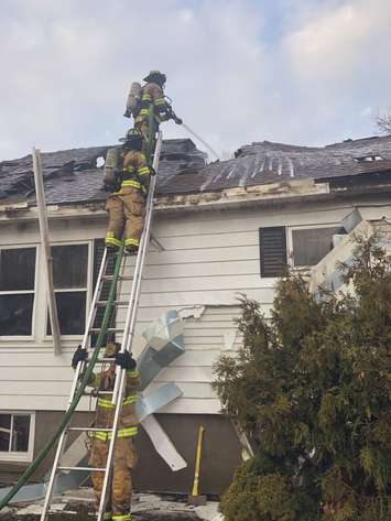 A fire on Maria Street - Dec 20/20 (Photo via SPFFA L492 on Twitter)