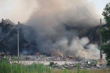 Hot spots continue to burn at Windsor Raceway July 1, 2015.  (Photo by Adelle Loiselle)